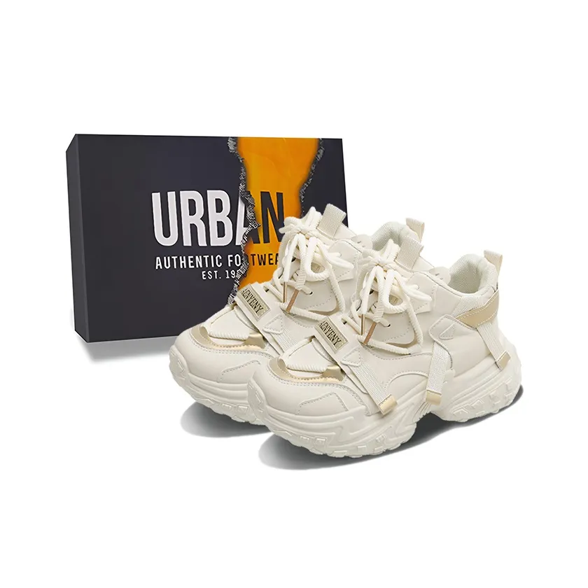 URBAN AUTHENTIC Устойчивые к истиранию противоскользящие низкие топовые кроссовки с толстой подошвой женские