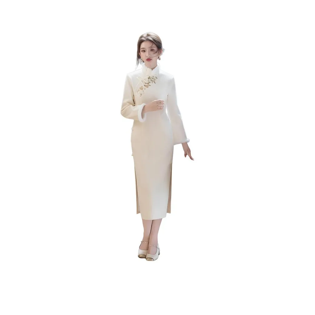 GOSO Длинное платье с длинными рукавами женское