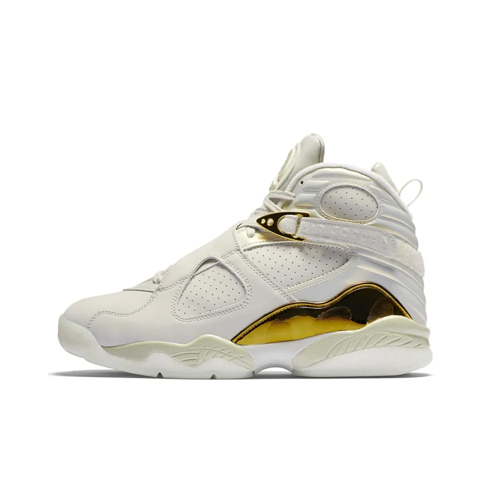 Jordan Air Джордан 8 Ретро Шампанское Нескользящий Легкий Высокий Топ Баскетбольные Кроссовки Мужской Экрю