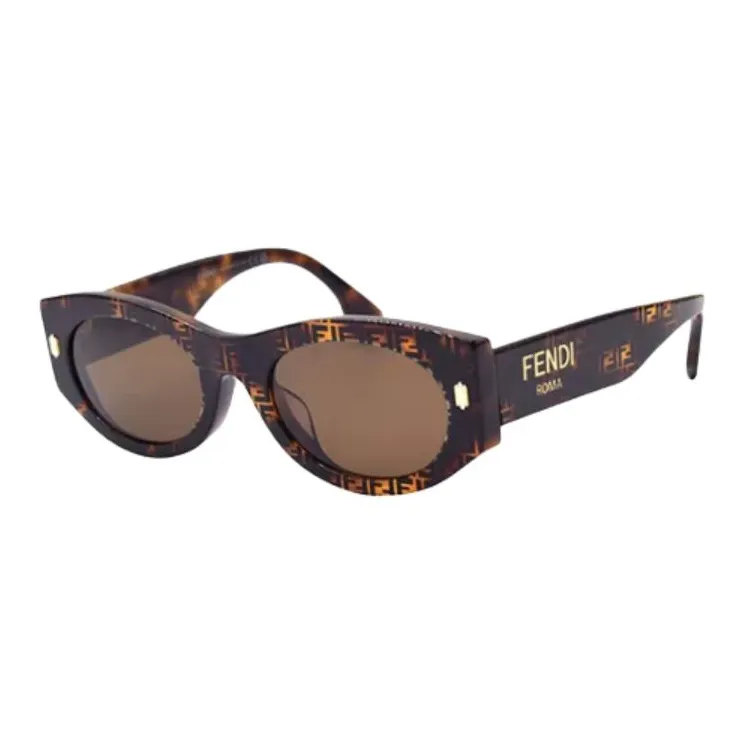 FENDI Пластина OVAL SUNGLASSES Женские Черепаховый