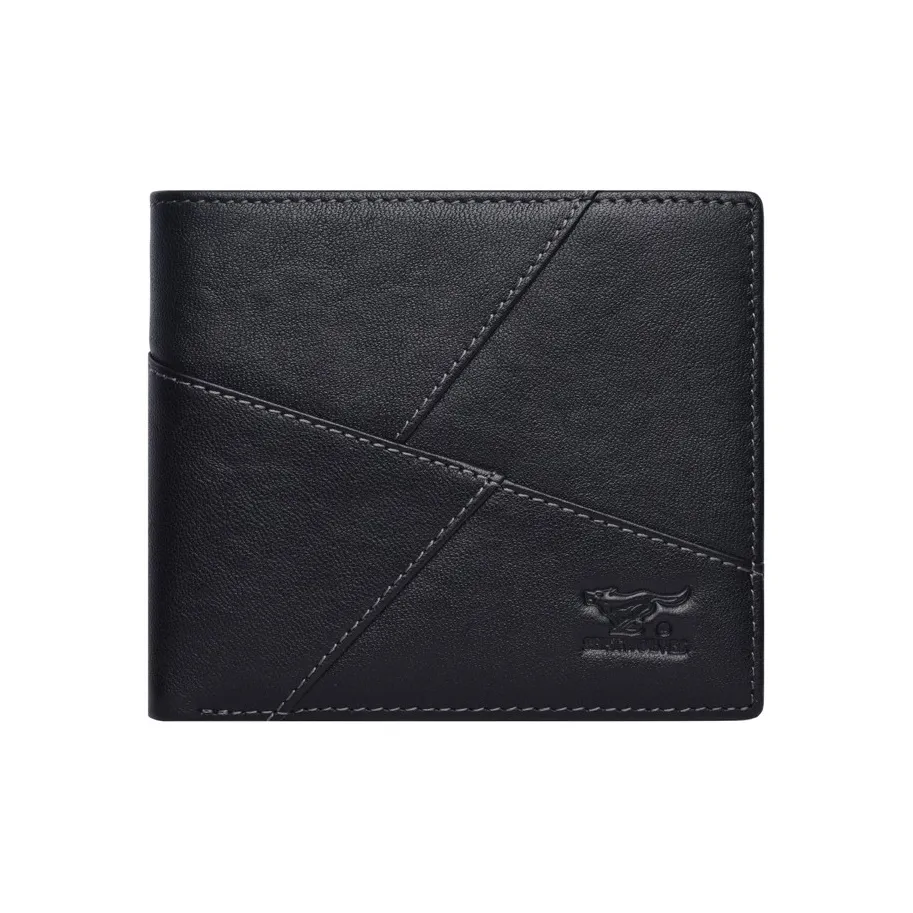 SEPTWOLVES Кошелек из коровьей кожи Мужской Черный