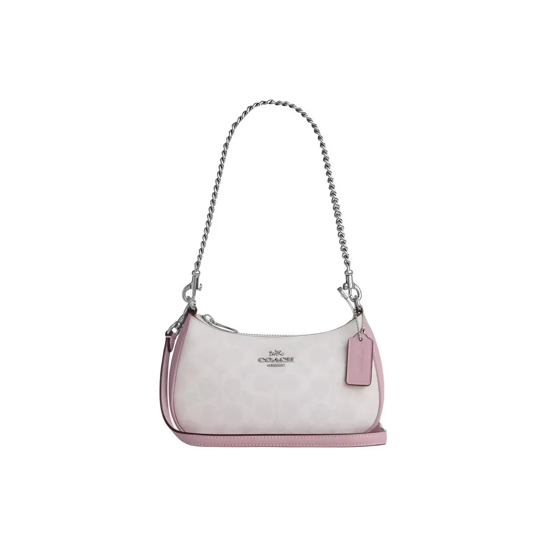 COACH Teri Искусственная кожа с переработанной кожей сумка через плечо маленькая женская светлый фиолетовый и белый