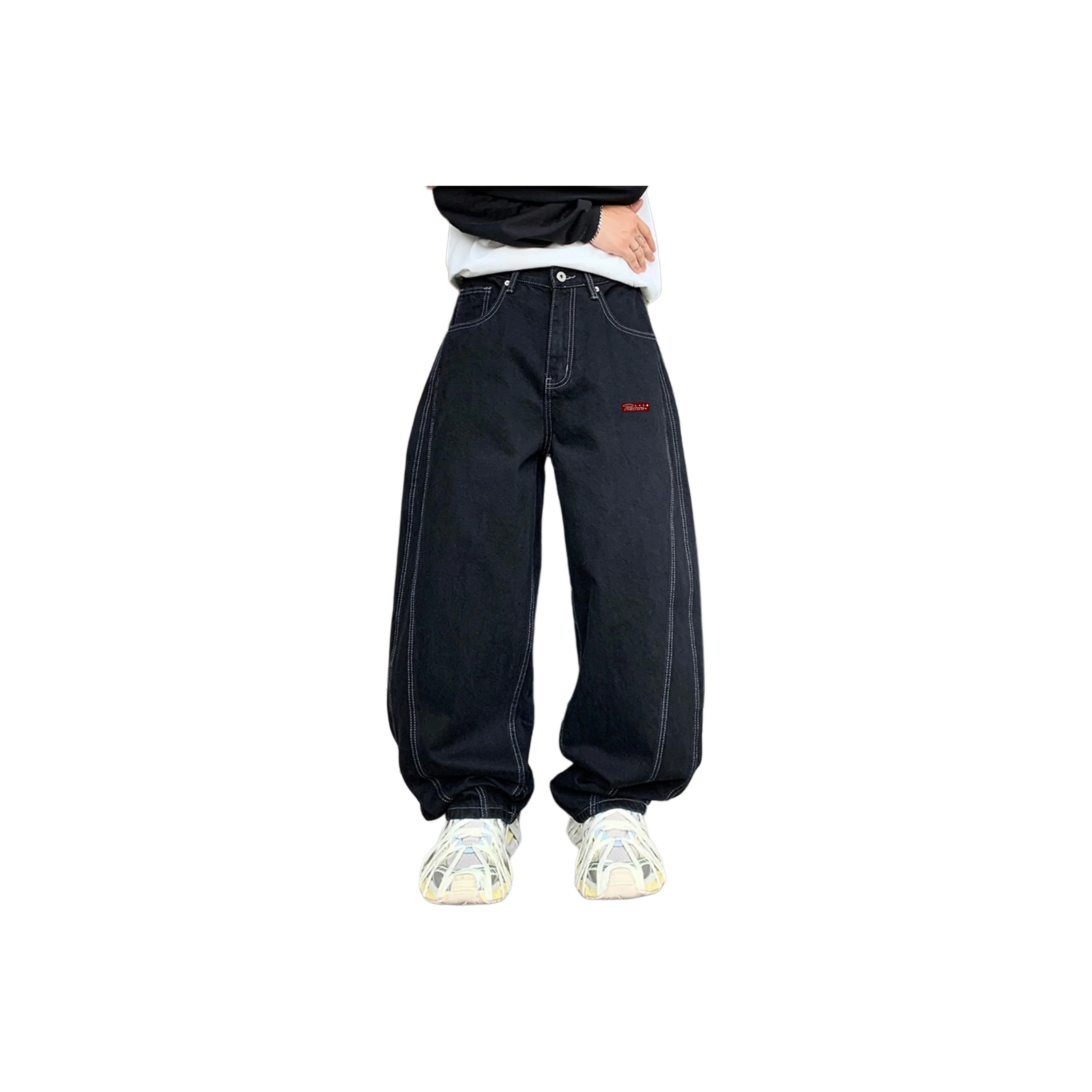 POSIYING Черные Унисекс Джинсы