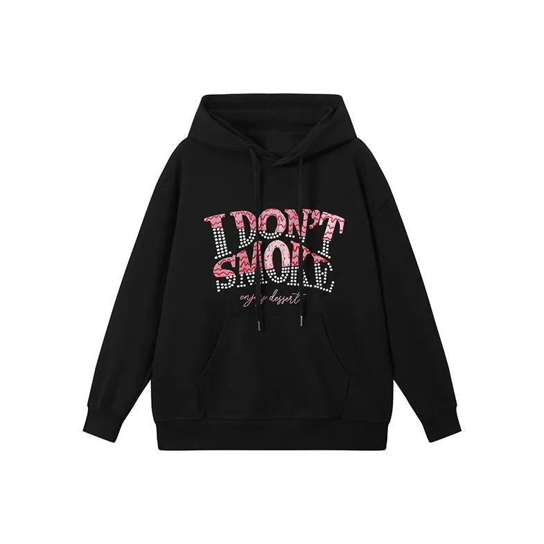 XIAOLIZI Черный флис с подкладкой унисекс свитшоты