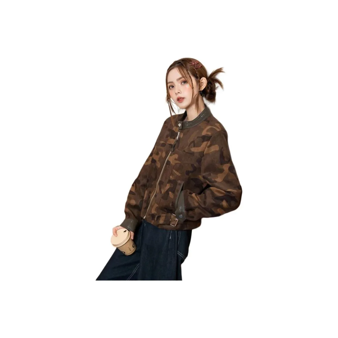 FAWENXIANGZI Кофе Женские Куртки