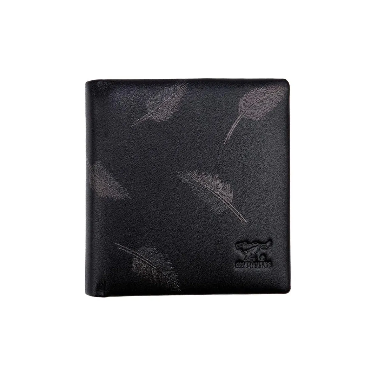 SEPTWOLVES Кошелек из коровьей кожи Мужской Черный