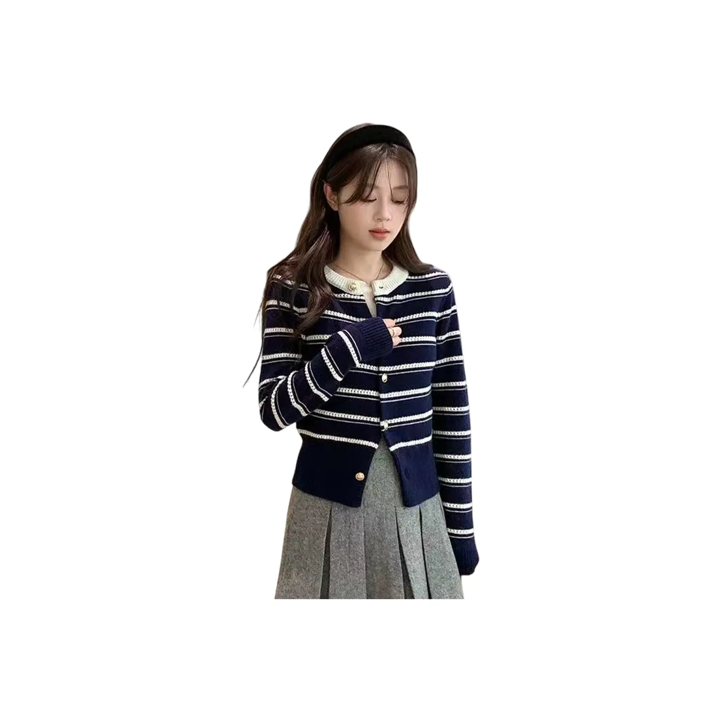 GRAYISMOON Темно-синий женский трикотаж