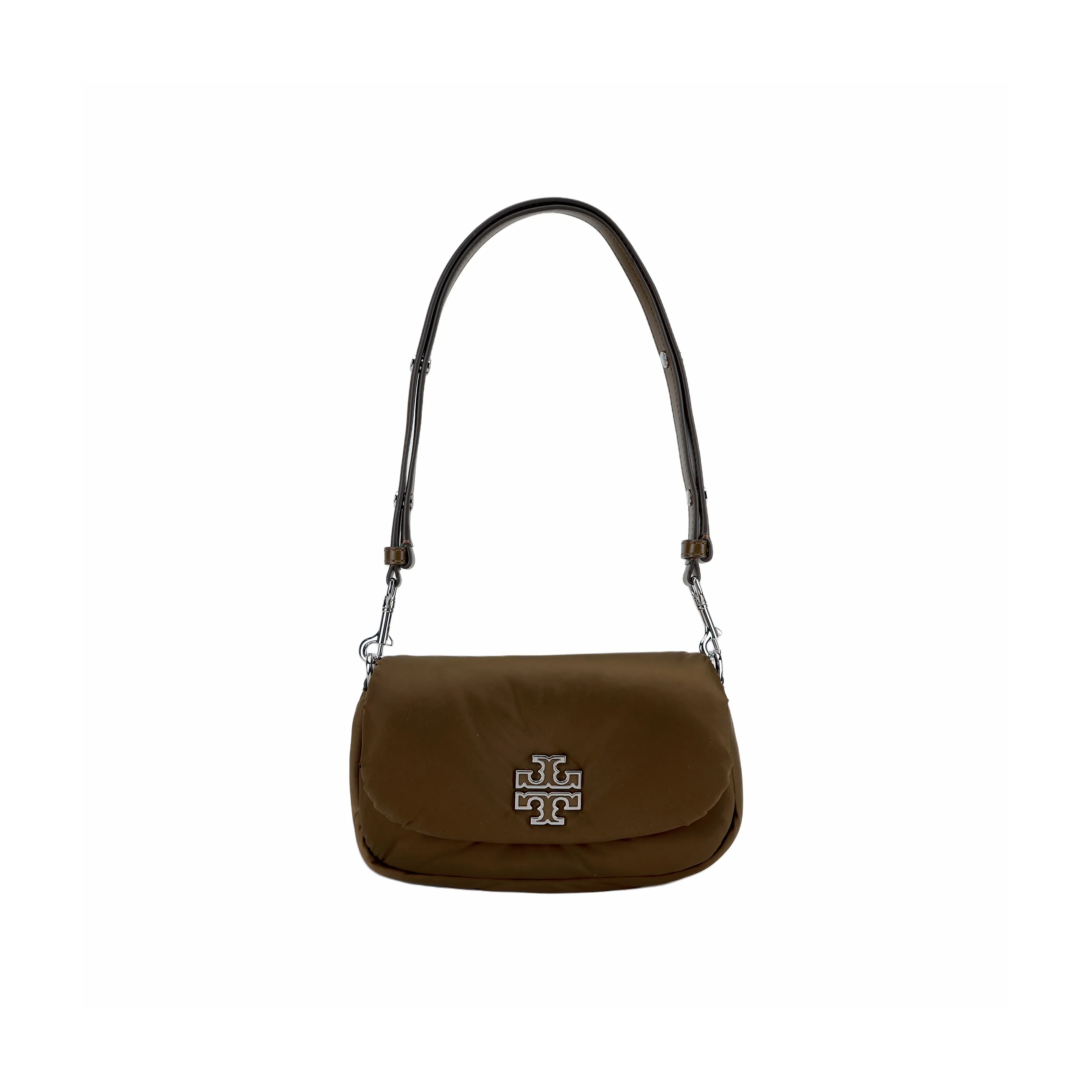 TORY BURCH Ткань Сумка через плечо Женская Кофейно-коричневая