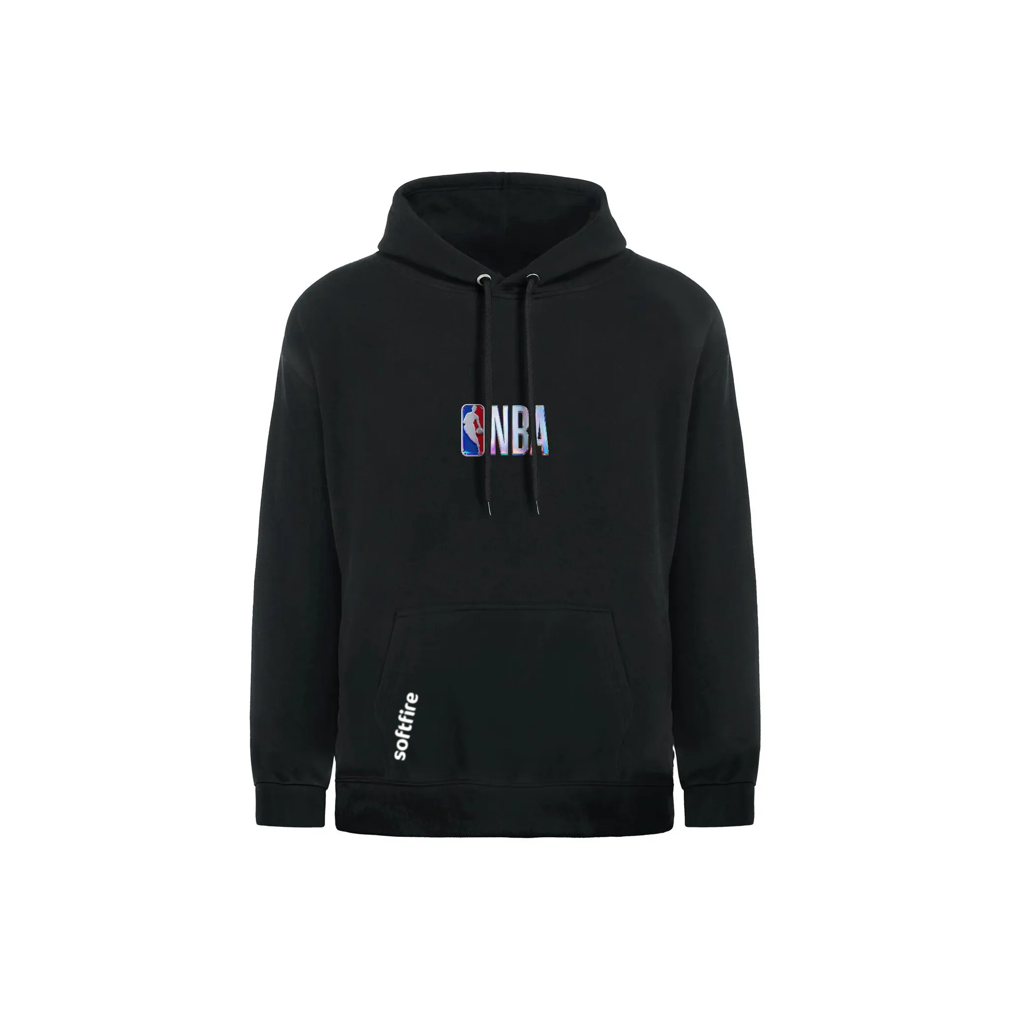 NBA Толстовка Осенний Зимний Softfire Версия с Буквами Индивидуальный Классический Great Things С принтом Черный Унисекс