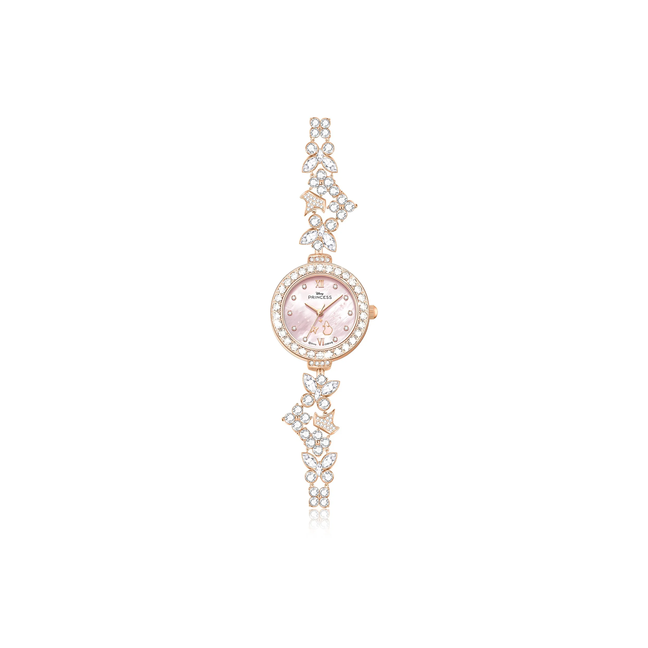 Disney Кварцевый механизм Женские Часы серии Magic Colors 26мм*26мм*8мм Жемчужная раковина Цвет