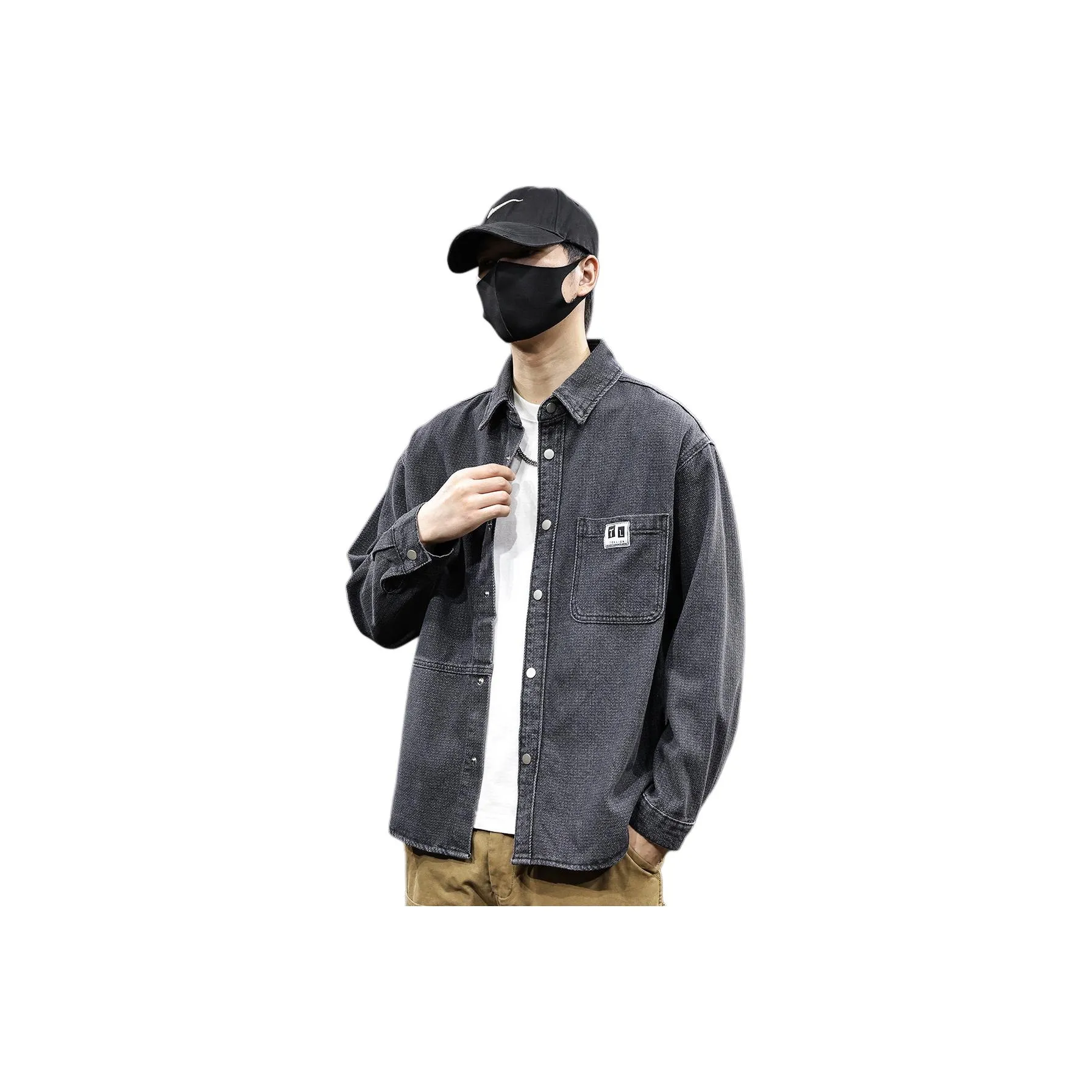 Tonlion Черные Унисекс Рубашки