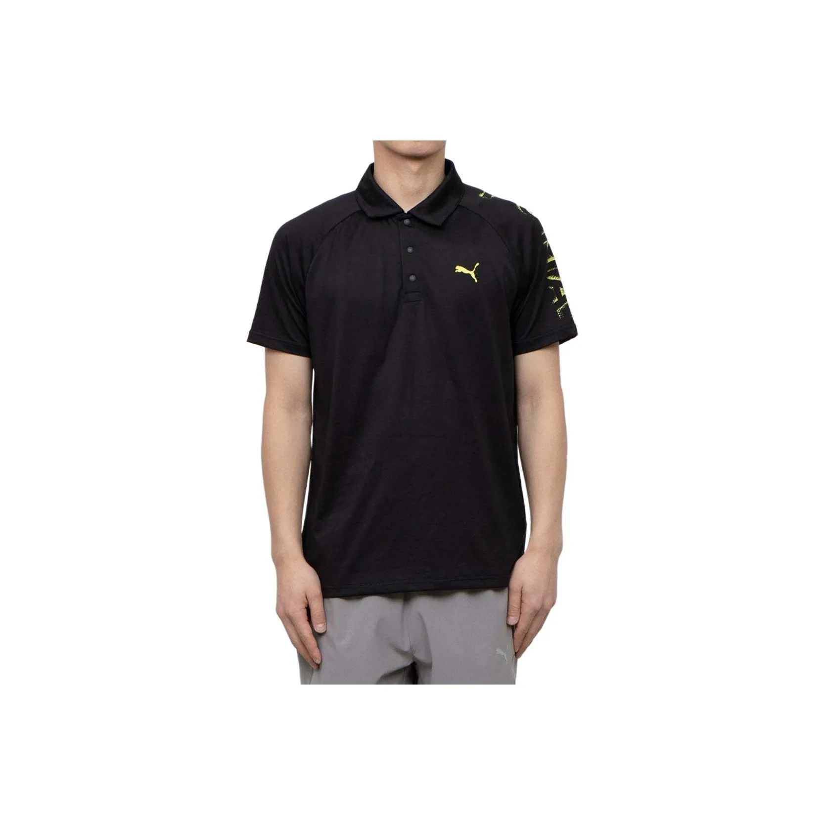PUMA Мужская поло рубашка черного цвета