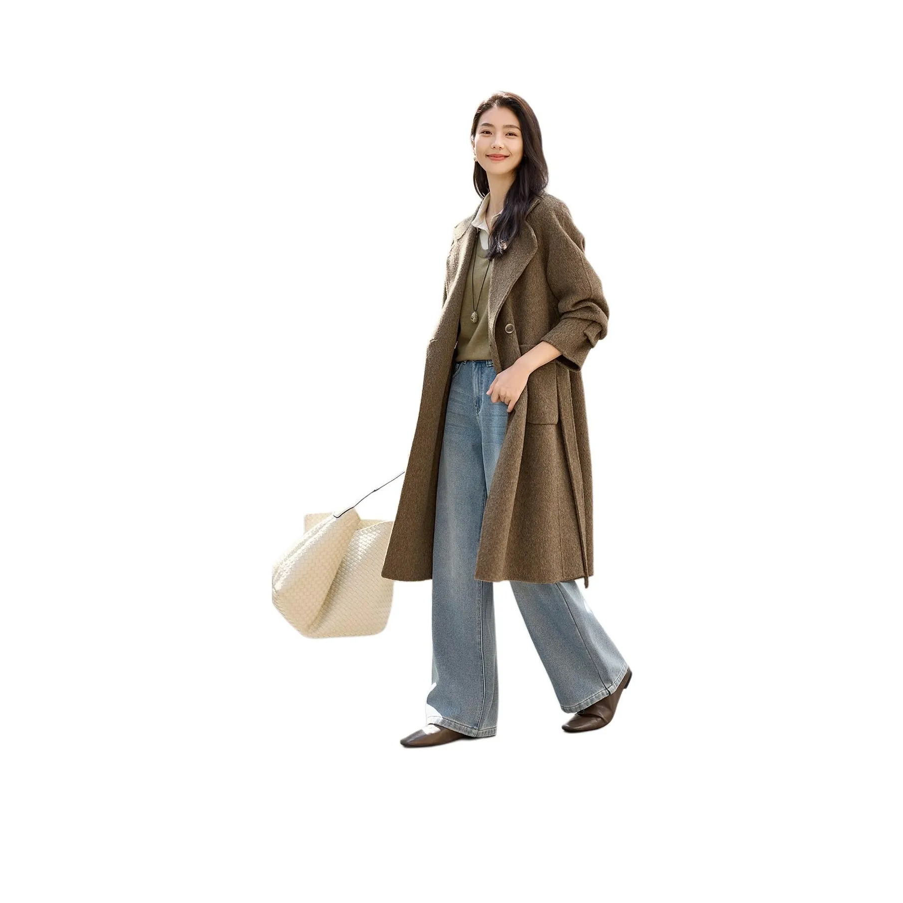 IHIMI Чайный Коричневый Женское Пальто