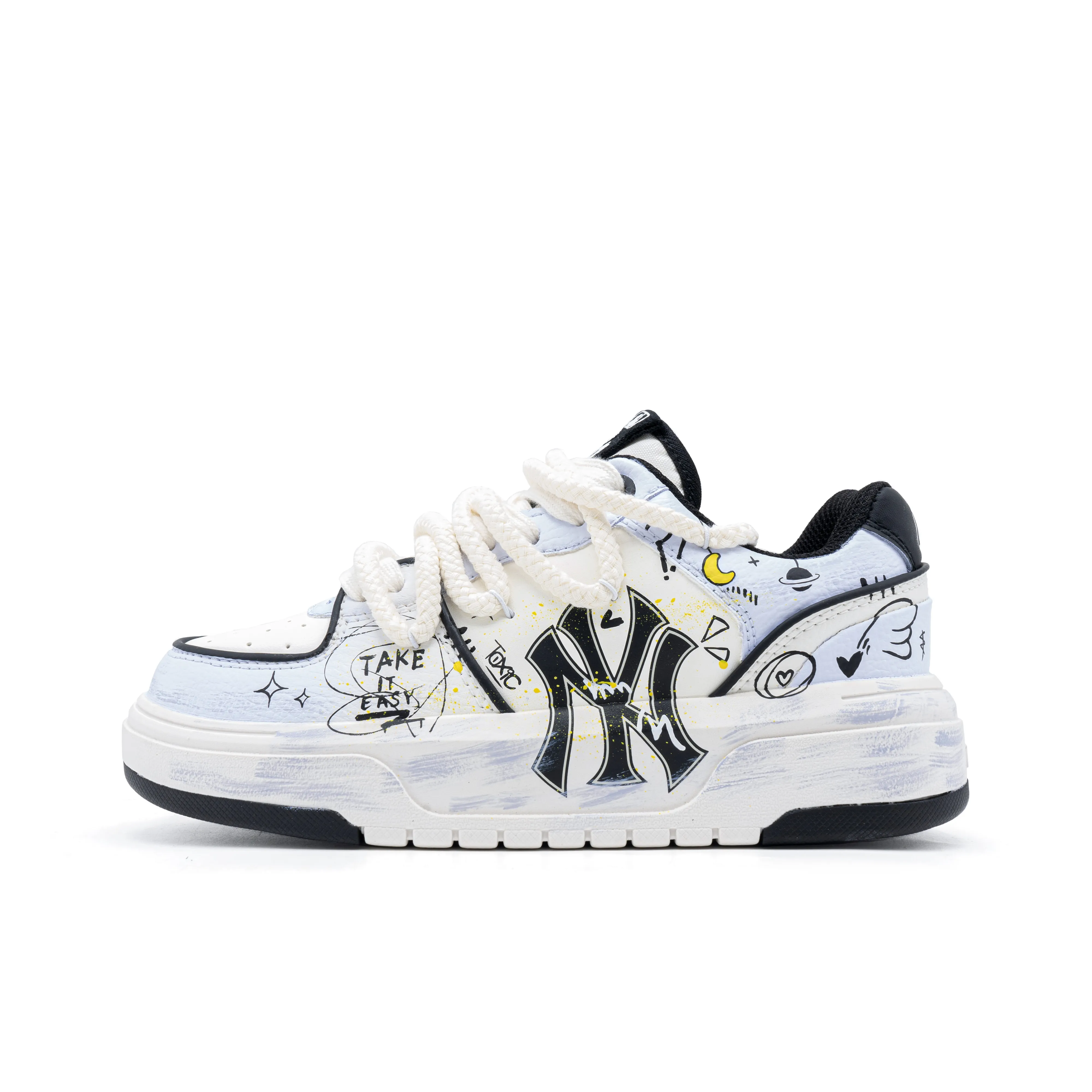 MLB Chunky Liner Термическое покрытие Низкие кеды для скейтбординга Унисекс Light Синий