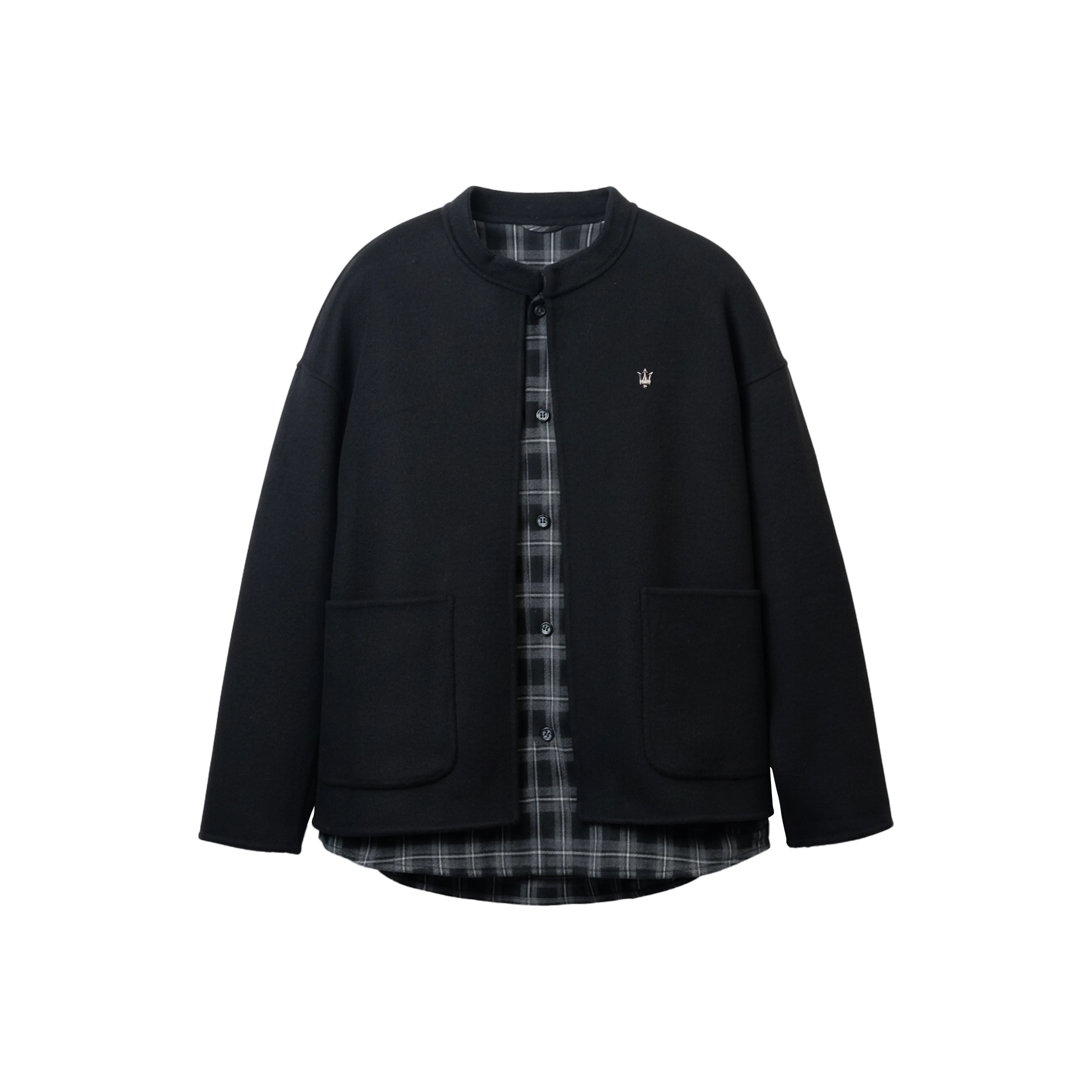 Maserati Black Unisex Coat Мазерати Черное Унисекс Пальто