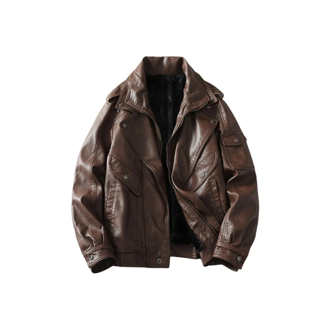 【Dme】 Кожаная куртка пуховая куртка унисекс