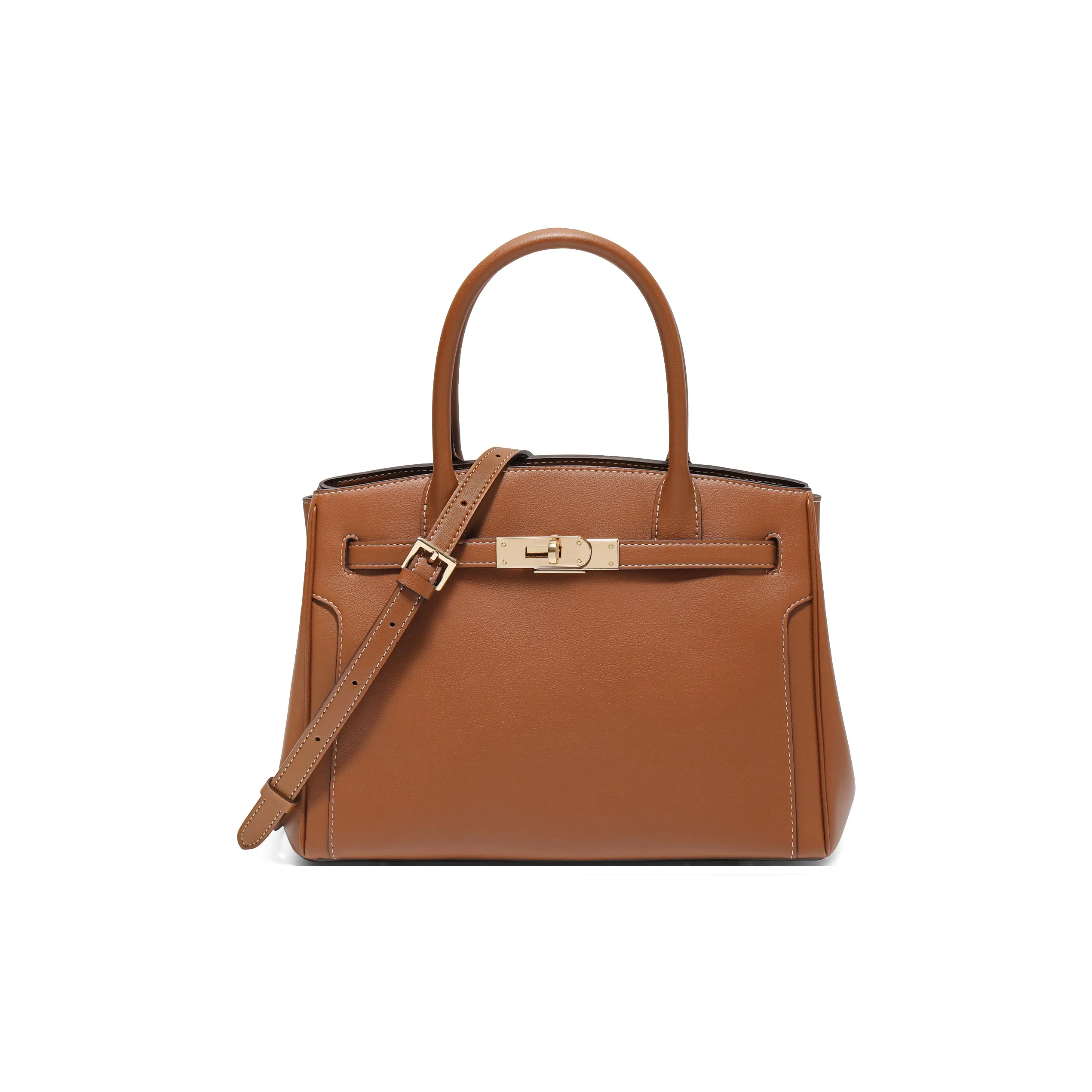 BELLE Корова Кожа Сумка Средняя Женская Коричневый Серый