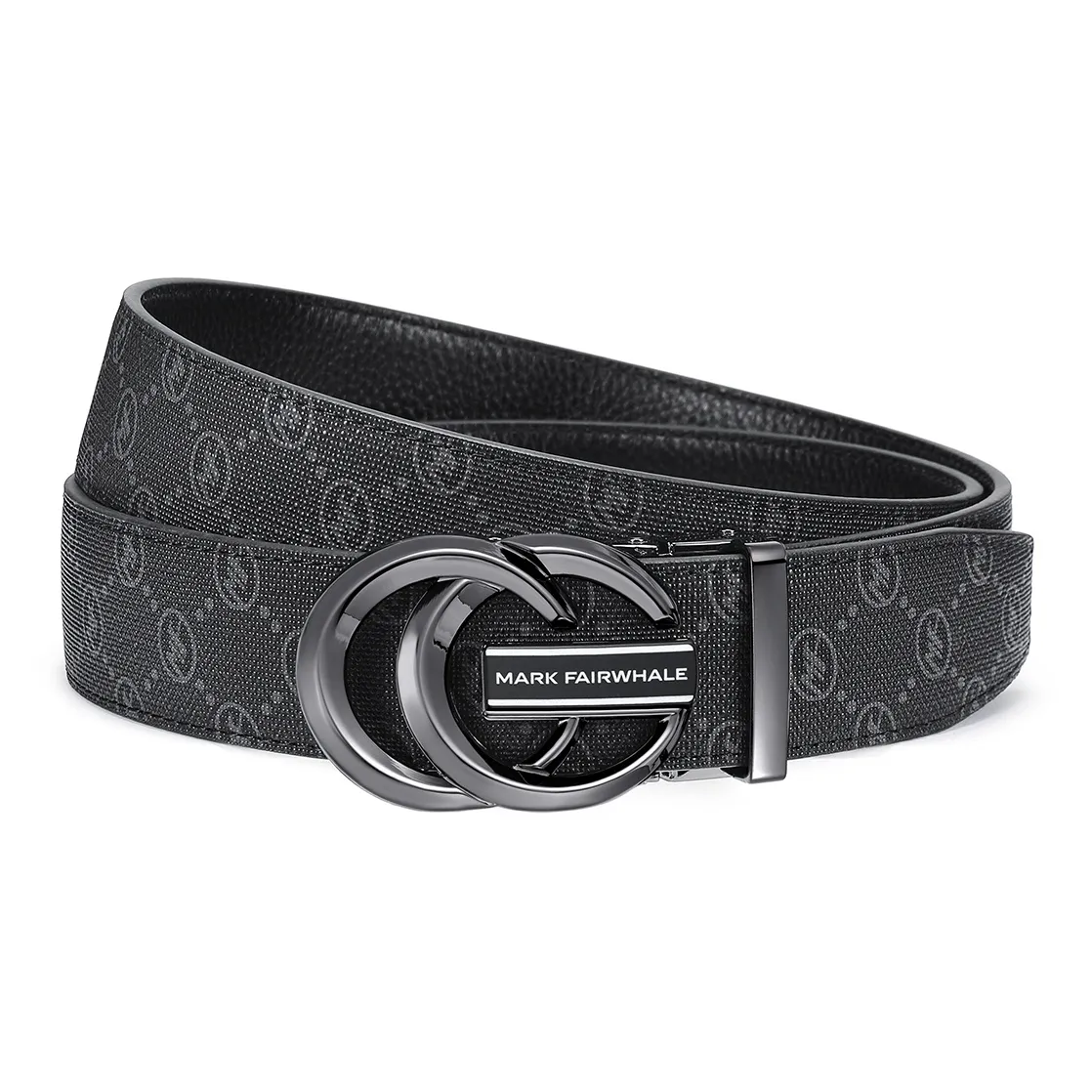 FAIRWHALE ПВХ Кожаные ремни Мужской Черный 3,5 см