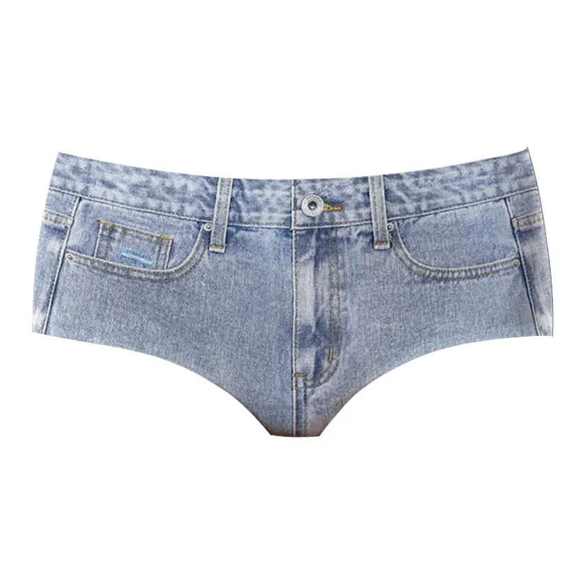 AIMENGYISI Классический Деним Женские Трусики-бикини