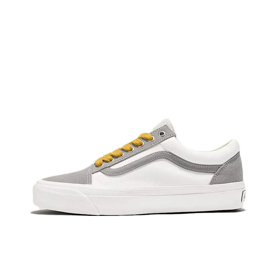 Vans LX OLD SKOOL Устойчивые к истиранию Низкие Кроссовки для скейтбординга Унисекс Серый Белый