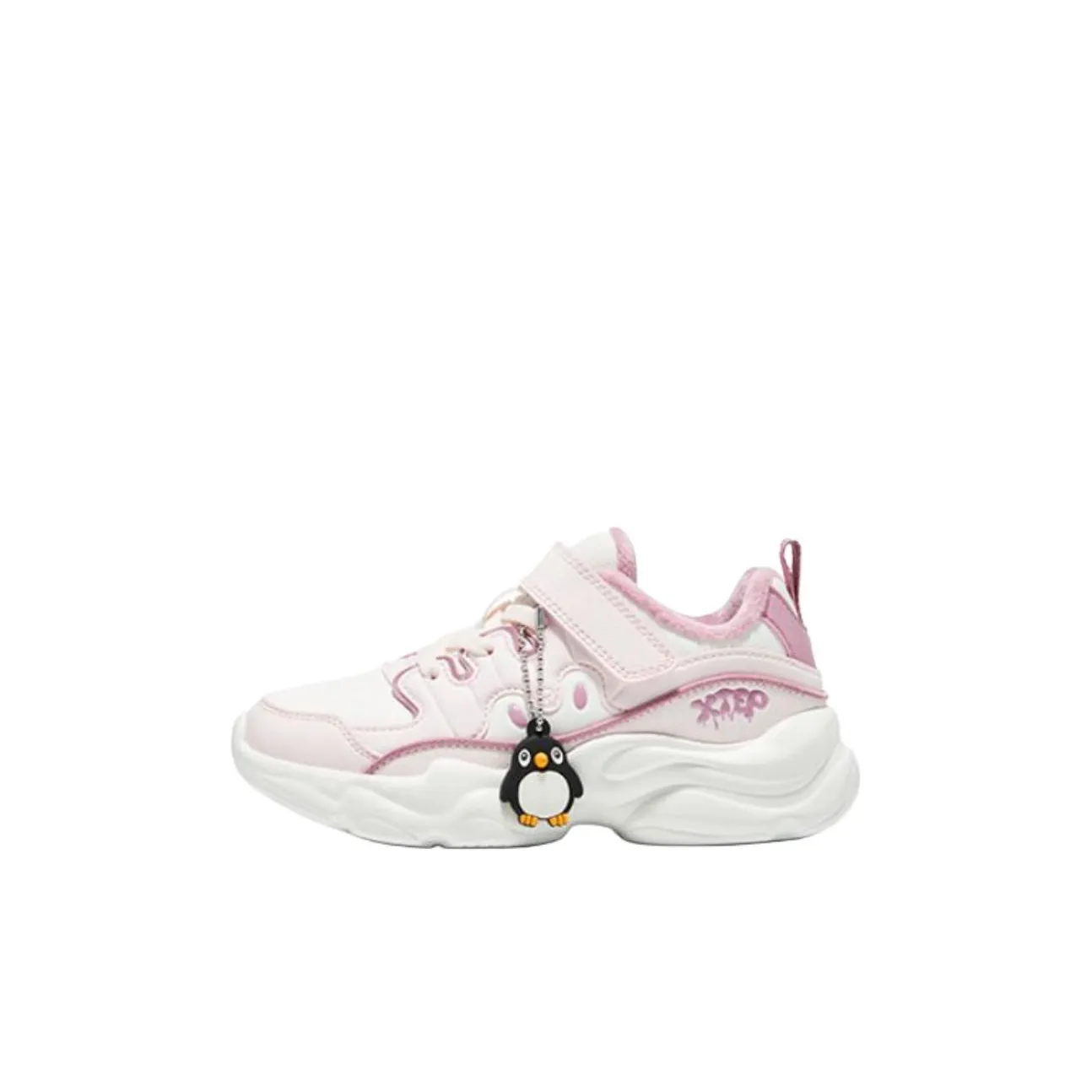 XTEP Детская хлопковая обувь розово-белого цвета