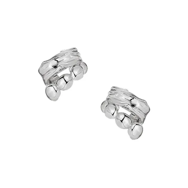 Retro Chic Латунь с покрытием белый золото волна ушная манжета женский