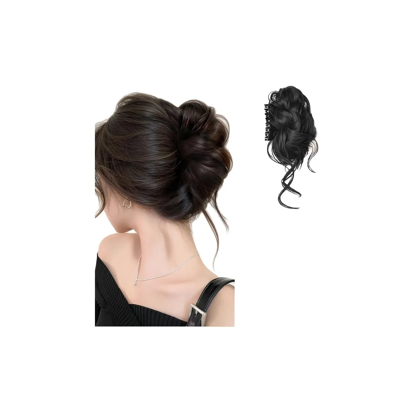 Future Maple Thousand Золотой Цветочный Дизайн Цветочная Почка Голова Акула Перука Заколка-краб Минималистский стиль