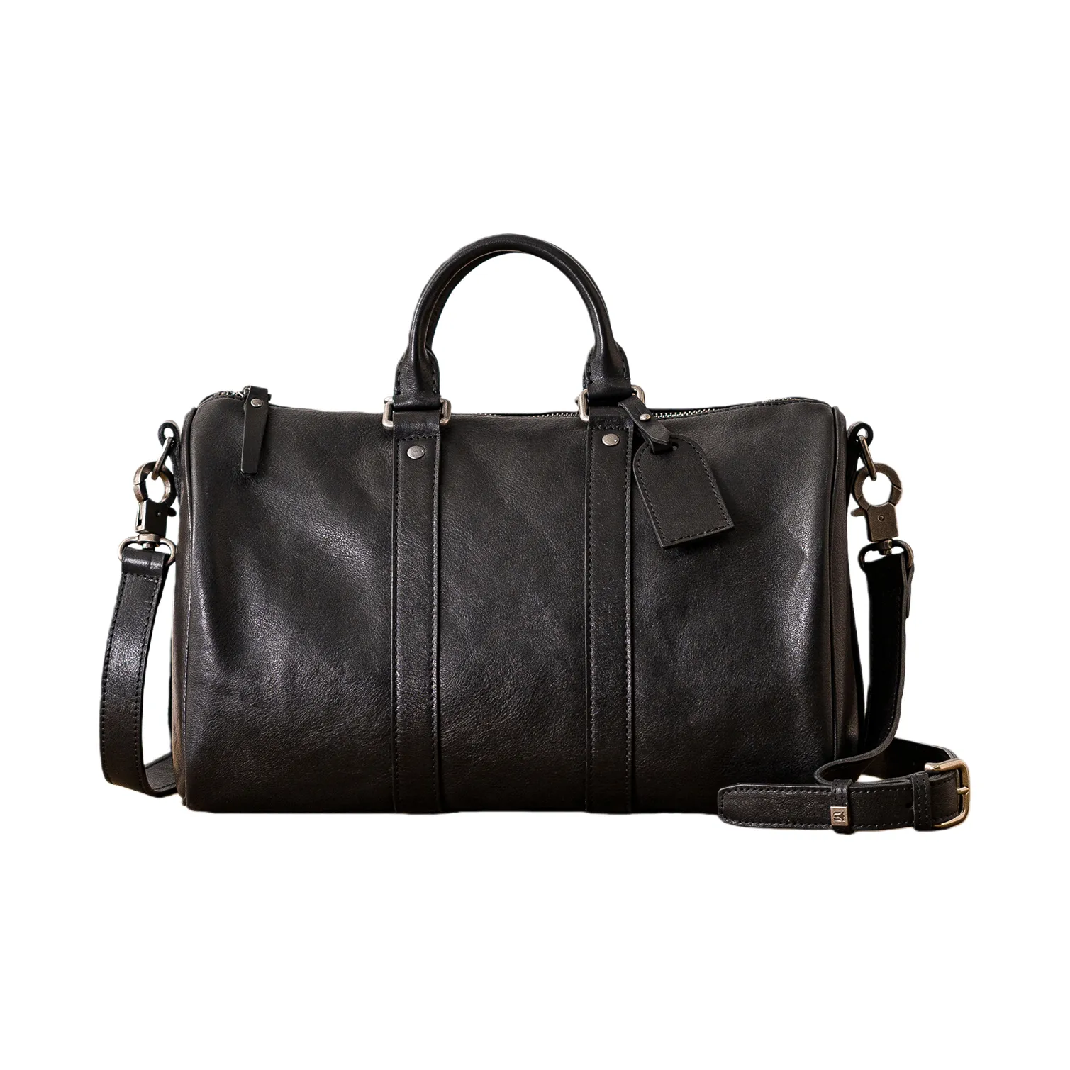 Back Step Коровья кожа Одно плечо Сумка Большая Мужская Черная