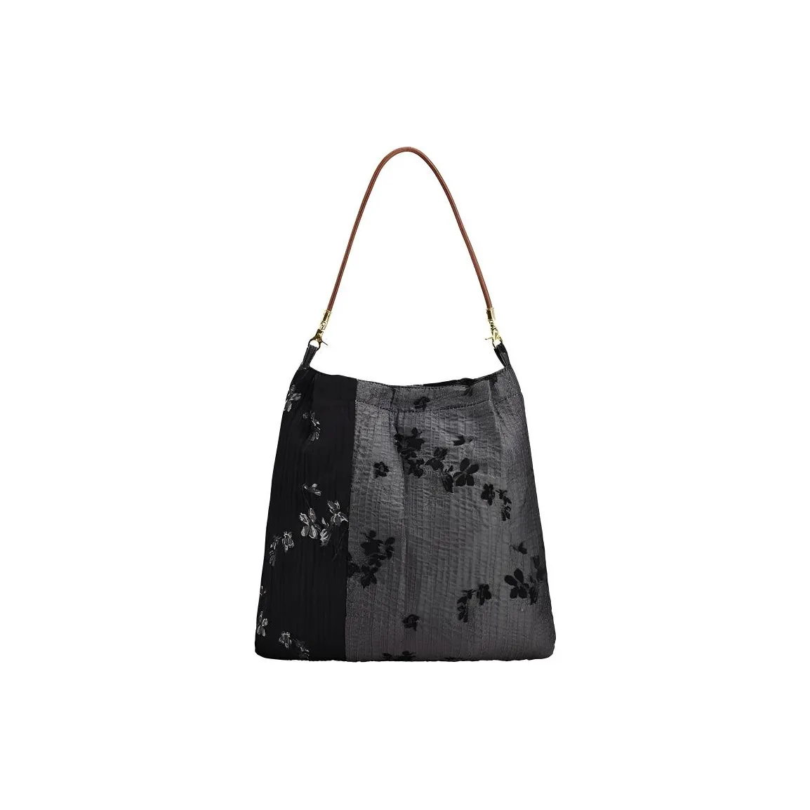 Boniu Шелковая сумка через плечо стандартная женская чернила цветущая слива рисунок