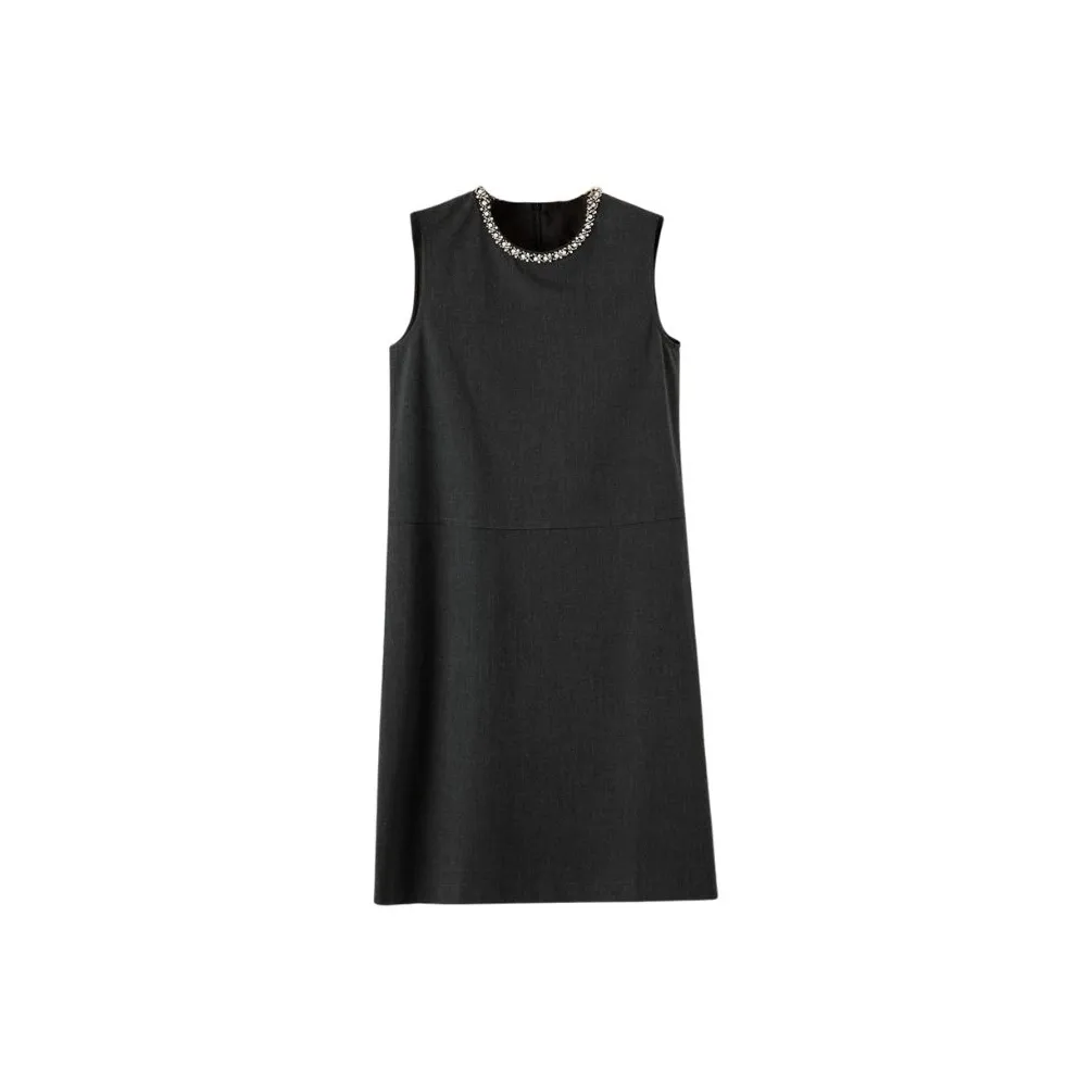 Late White Без рукавов Платье Женское