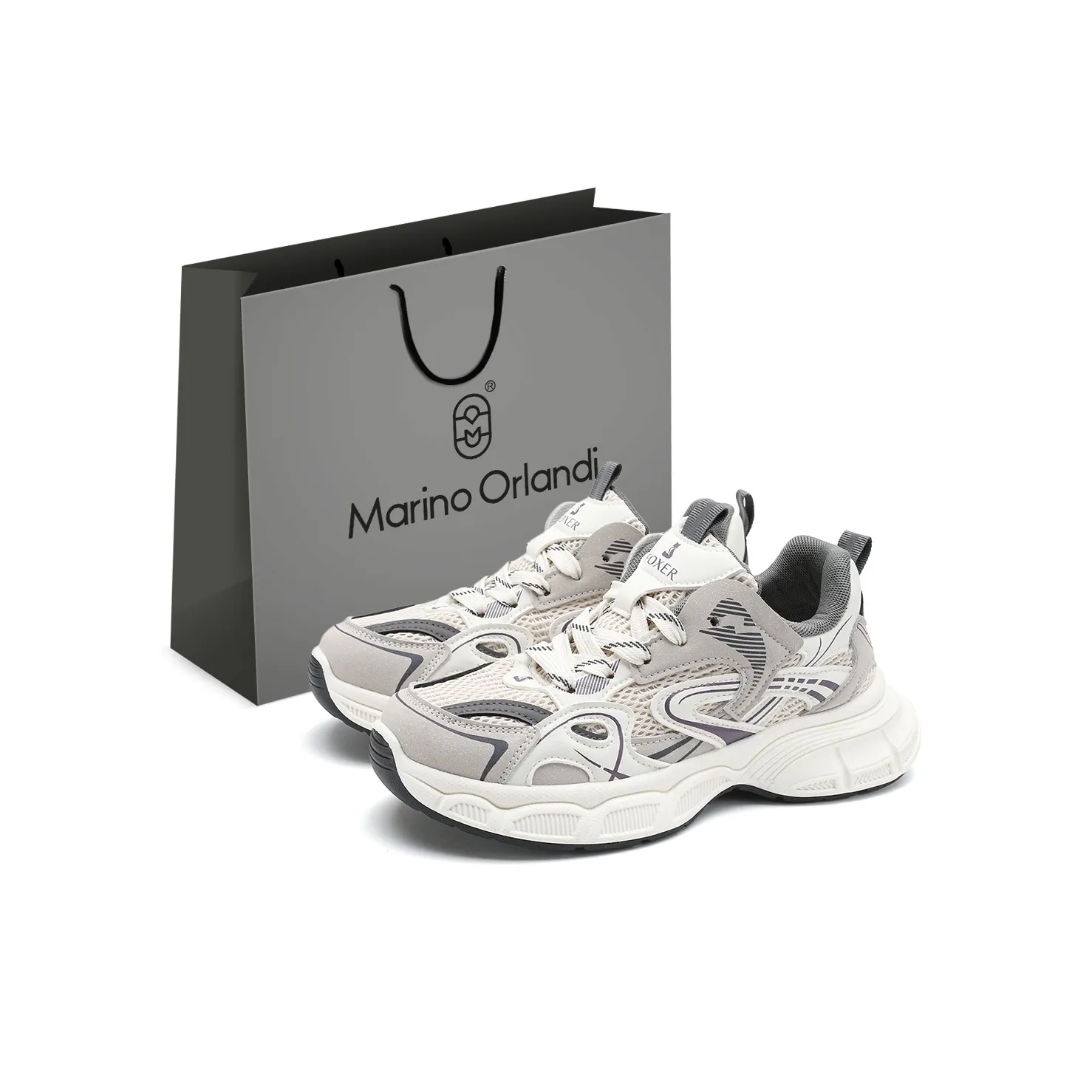 MARINO ORLANDI Низкий топ толстая подошва кроссовки женские