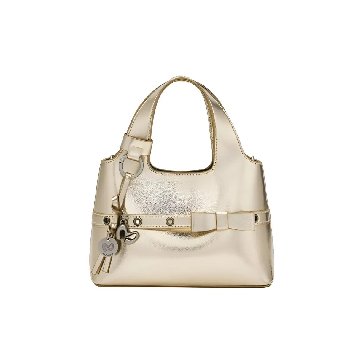 MCMIKO Коровья кожа Сумка через плечо Женская Шампанское золото