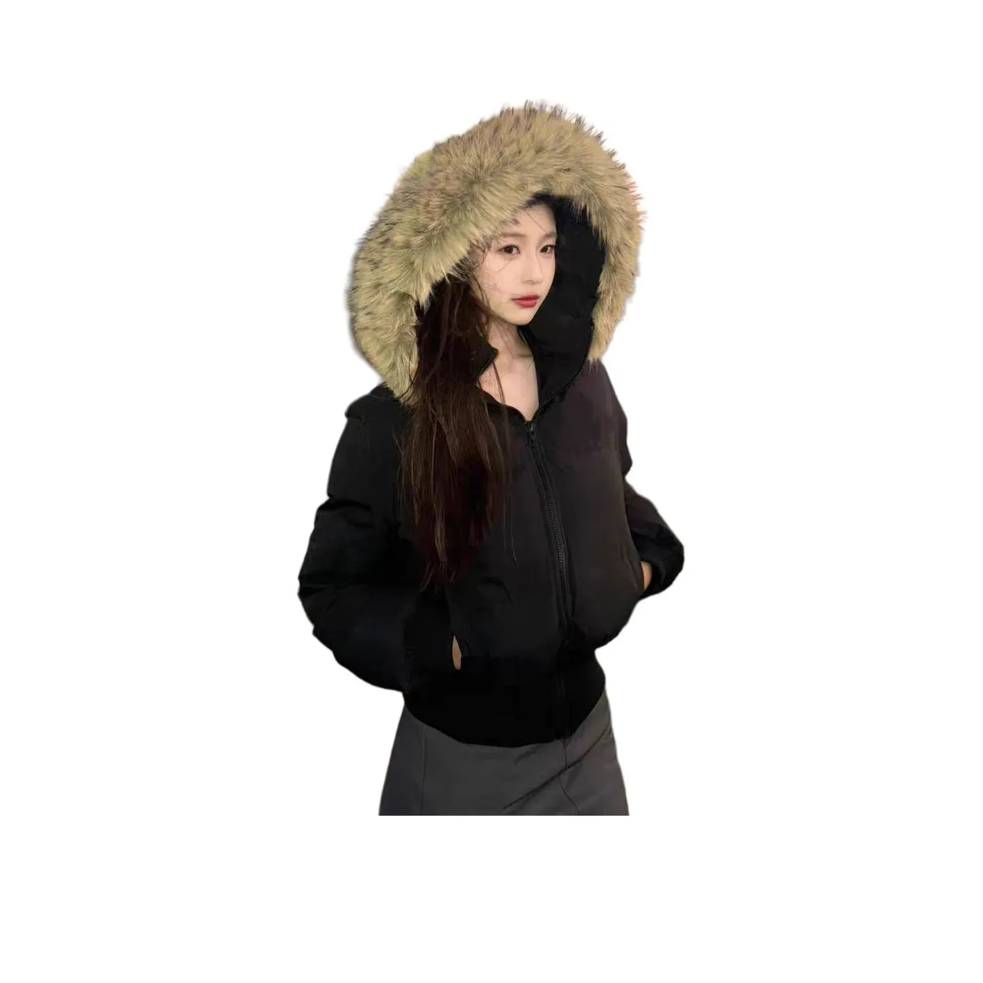 Aghr Черный Женские Пуховики