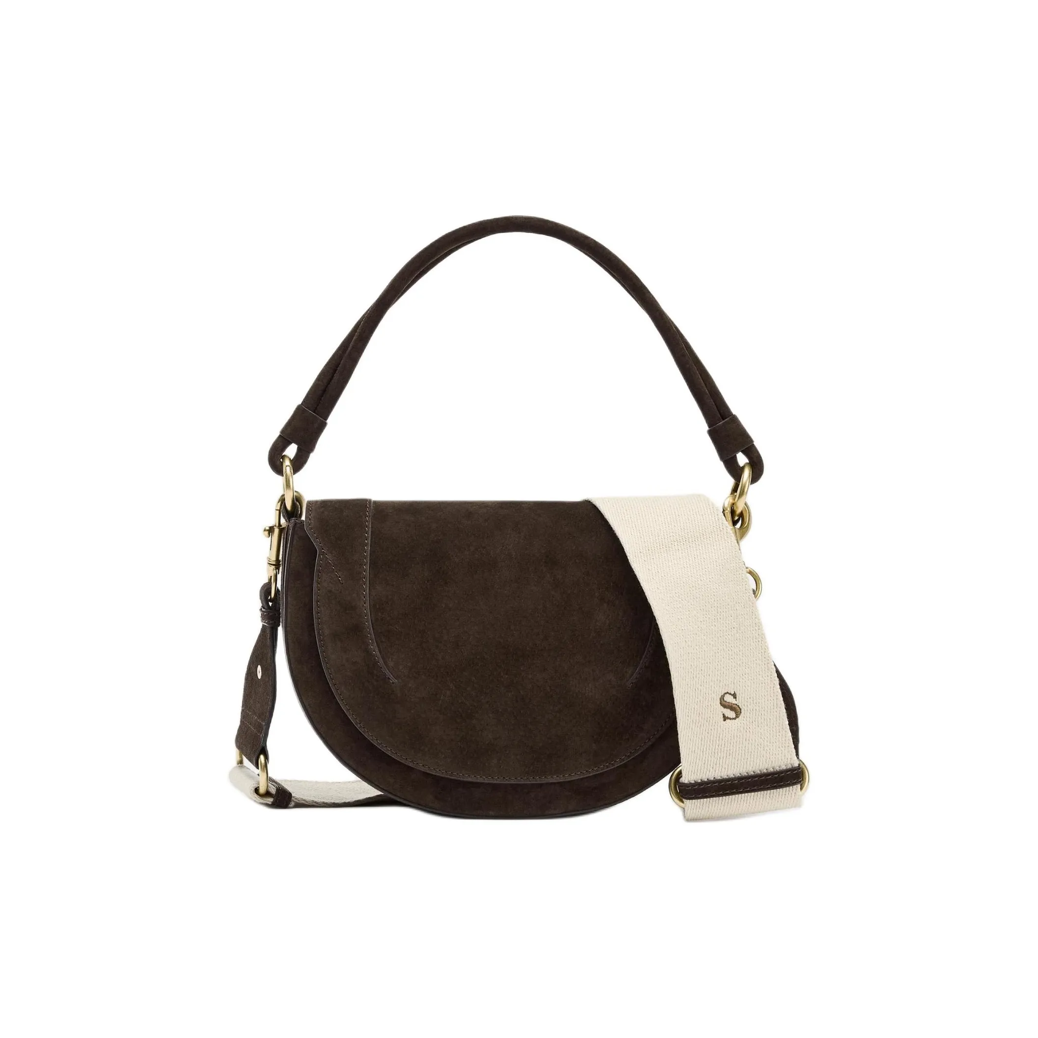 ZARA Collaboration Сумка на плечо из свиной кожи Женская Шоколад