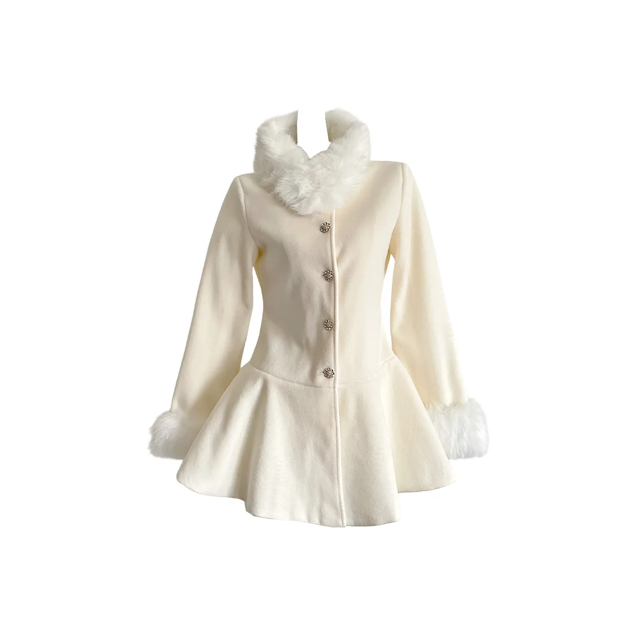 GRAYISMOON Белое Женское Пальто