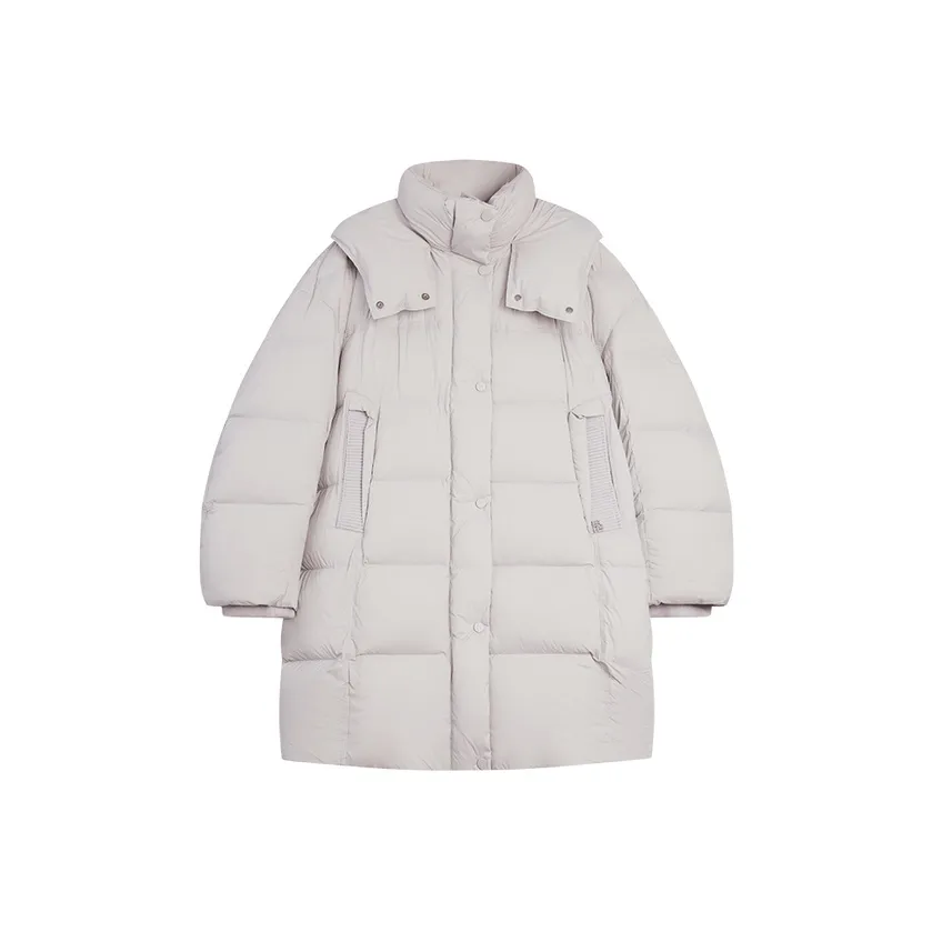 ELLE Светло-серый женский пуховик
