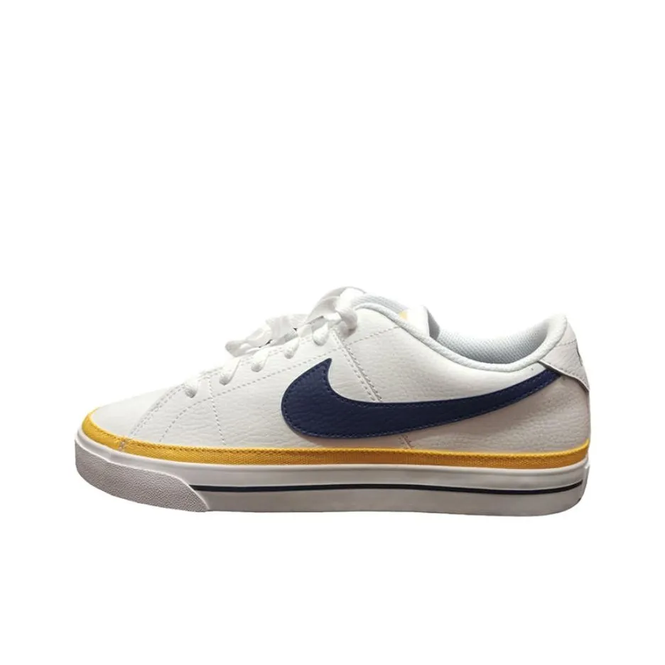 Nike Court Legacy Нелипкий Легкий Низкий Топ Скейтборд Кроссовки Мужские Белый Фиолетовый Желтый