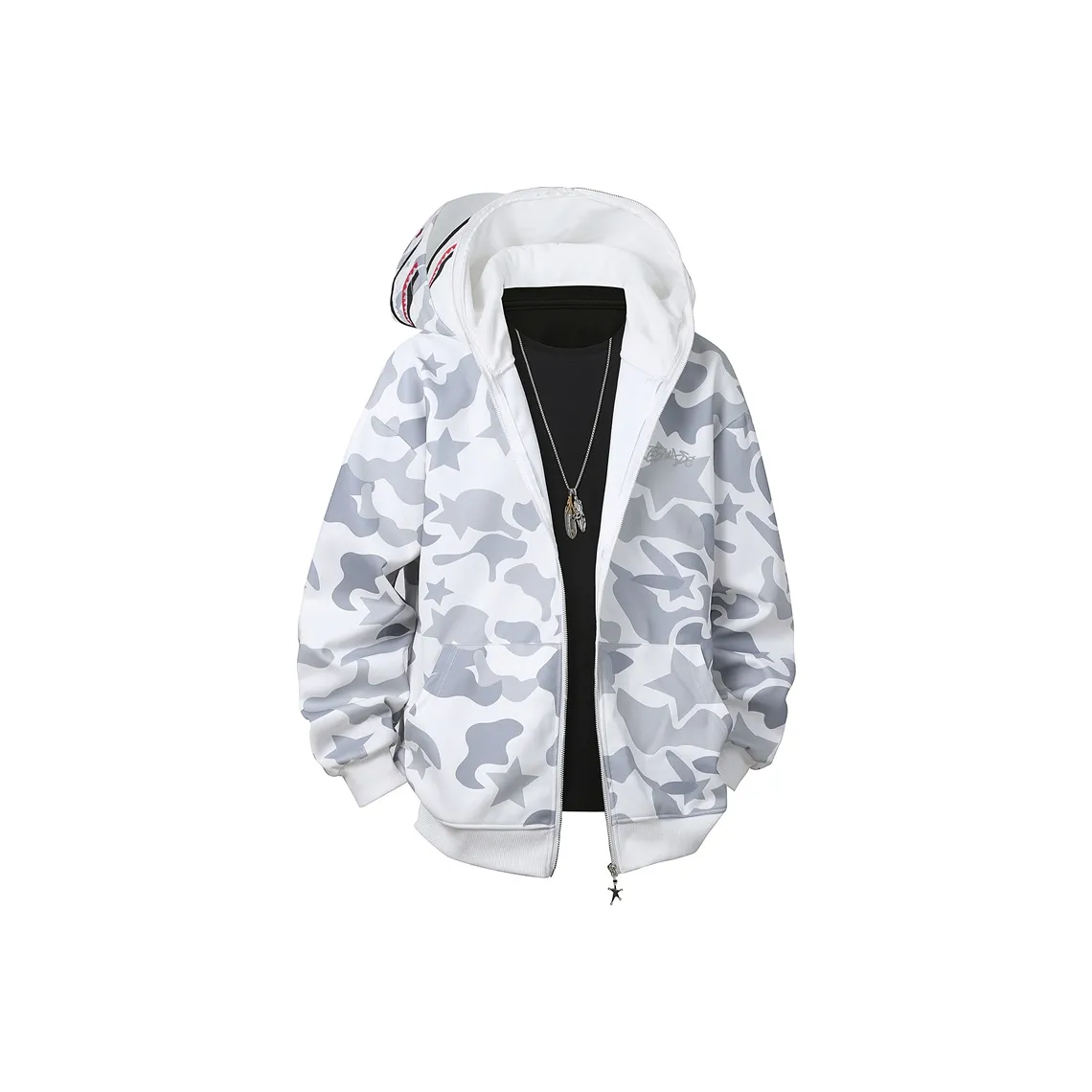 KNOW EVERY Камуфляж Двойная Кепка Вышивка Женские Свитшоты