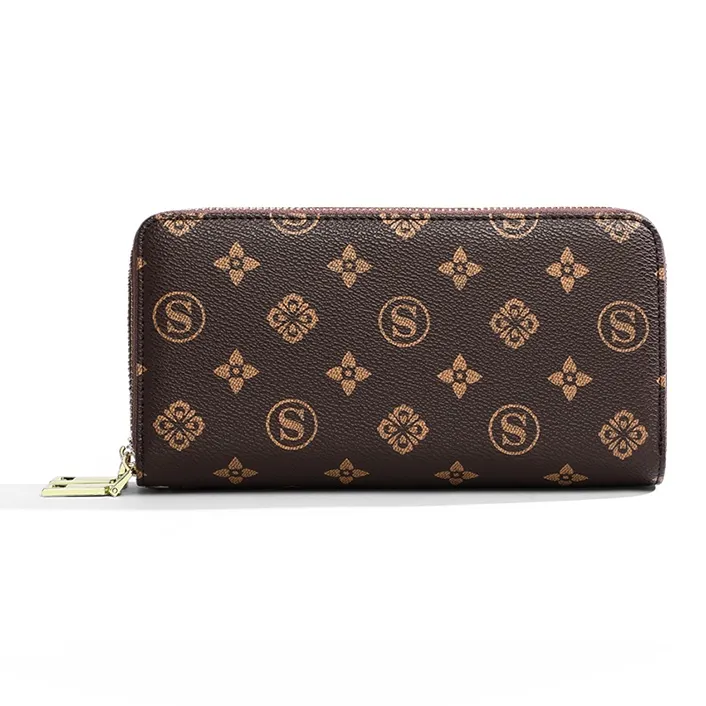 EBLAN Синтетическая кожа Кошелек Стандартный Женский Кофейный