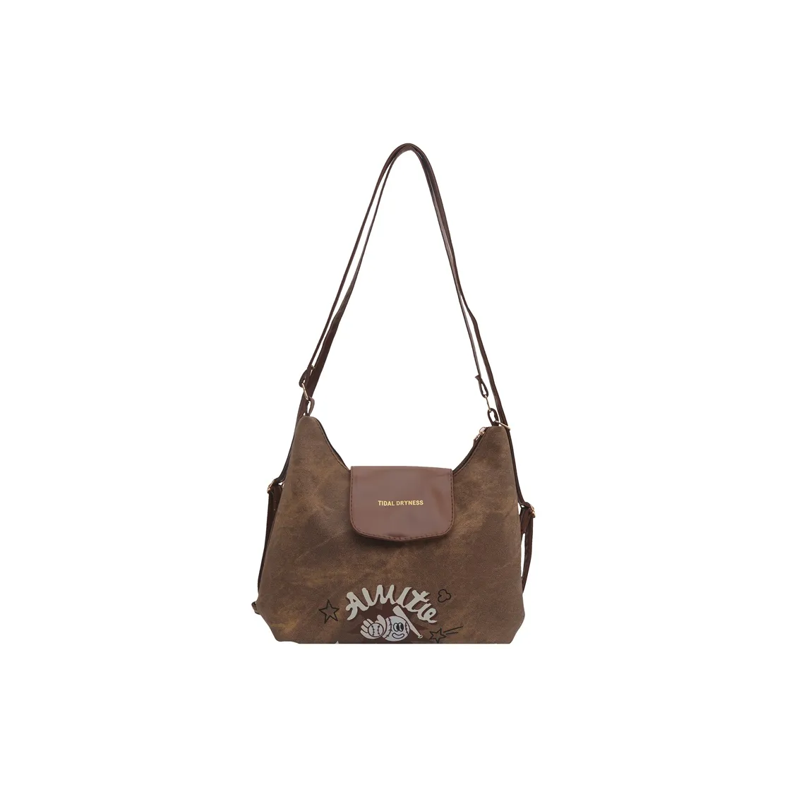 Villelon ПУ (полиуретан) Рюкзак Сумка через плечо Унисекс Коричневый Серый Синий