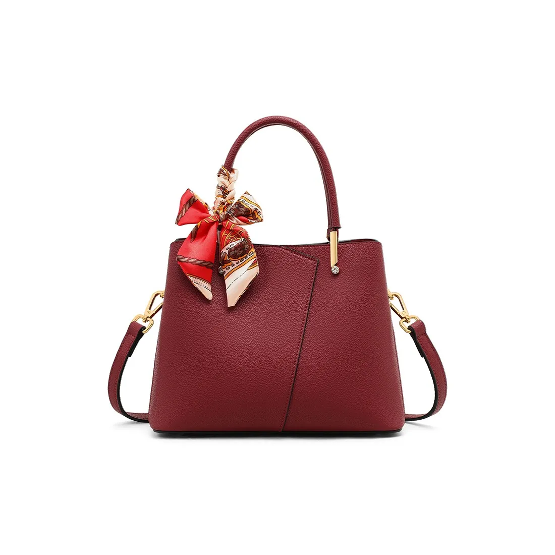 OUBOTE Корова Кожа Одно Плечо Сумка Стандартная Женская Красная Черная