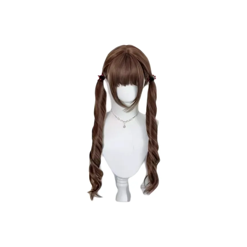 Northward Incline Lolita Double Ponytail Роман Кудрявый Женская Перука Японский стиль Длинные Закрученные Волосы