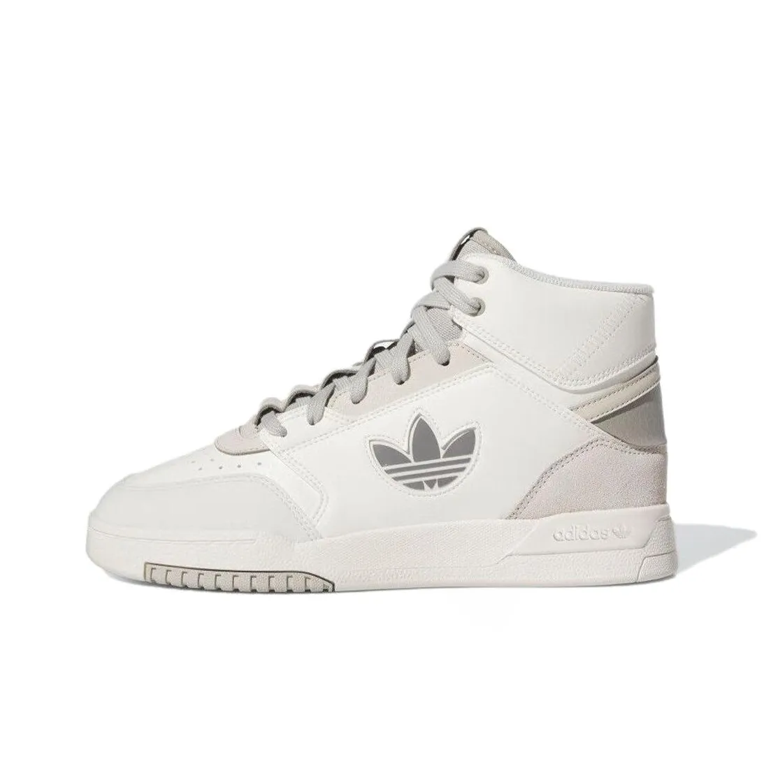 Adidas Originals Drop Step XL Износостойкий и Легкий Высокий Топ Скейтборд Кроссовки Женские Серый Белый