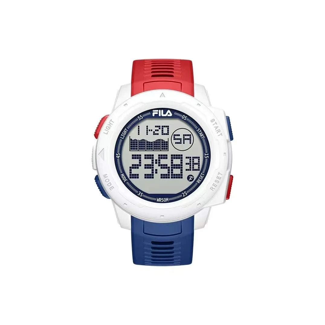 FILA Electronic METERS Коллекция Наручные часы Кварцевый механизм Смольный ремешок Черный циферблат Унисекс
