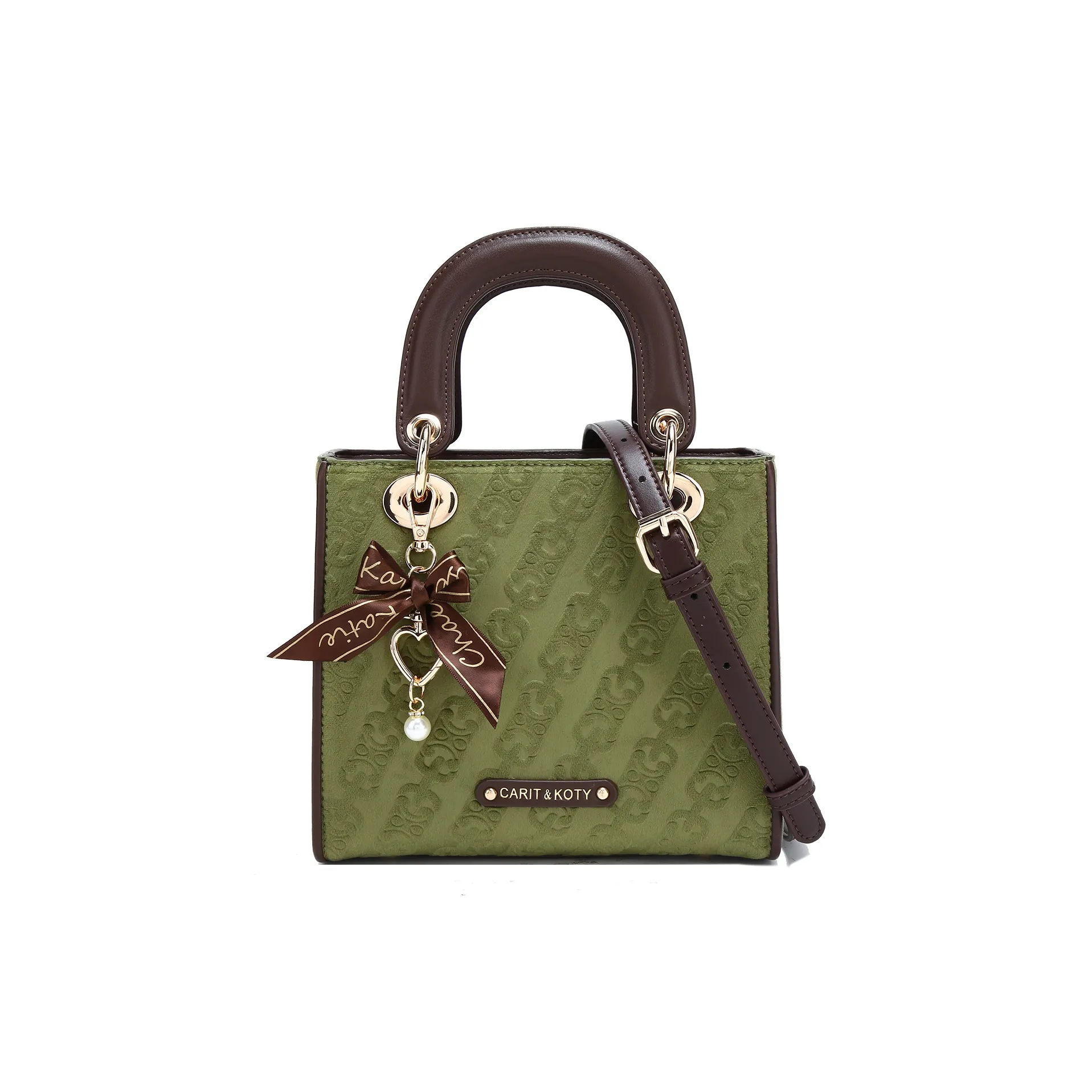 Carit Koty ПУ (полиуретан) Одно плечо Сумка Стандартная Женская Зеленая