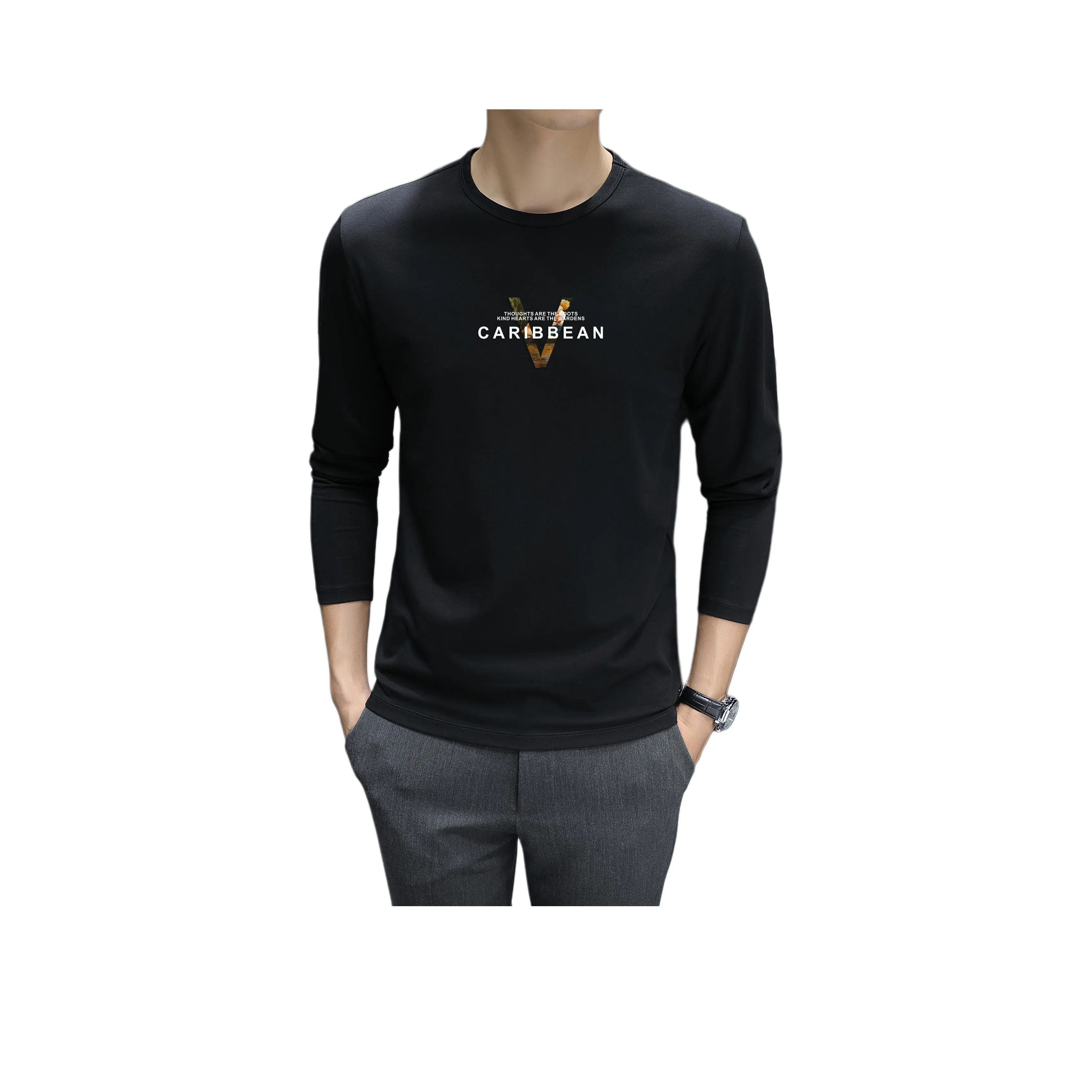 PERDONTOO Длинный рукав Т-рубашка Мужская