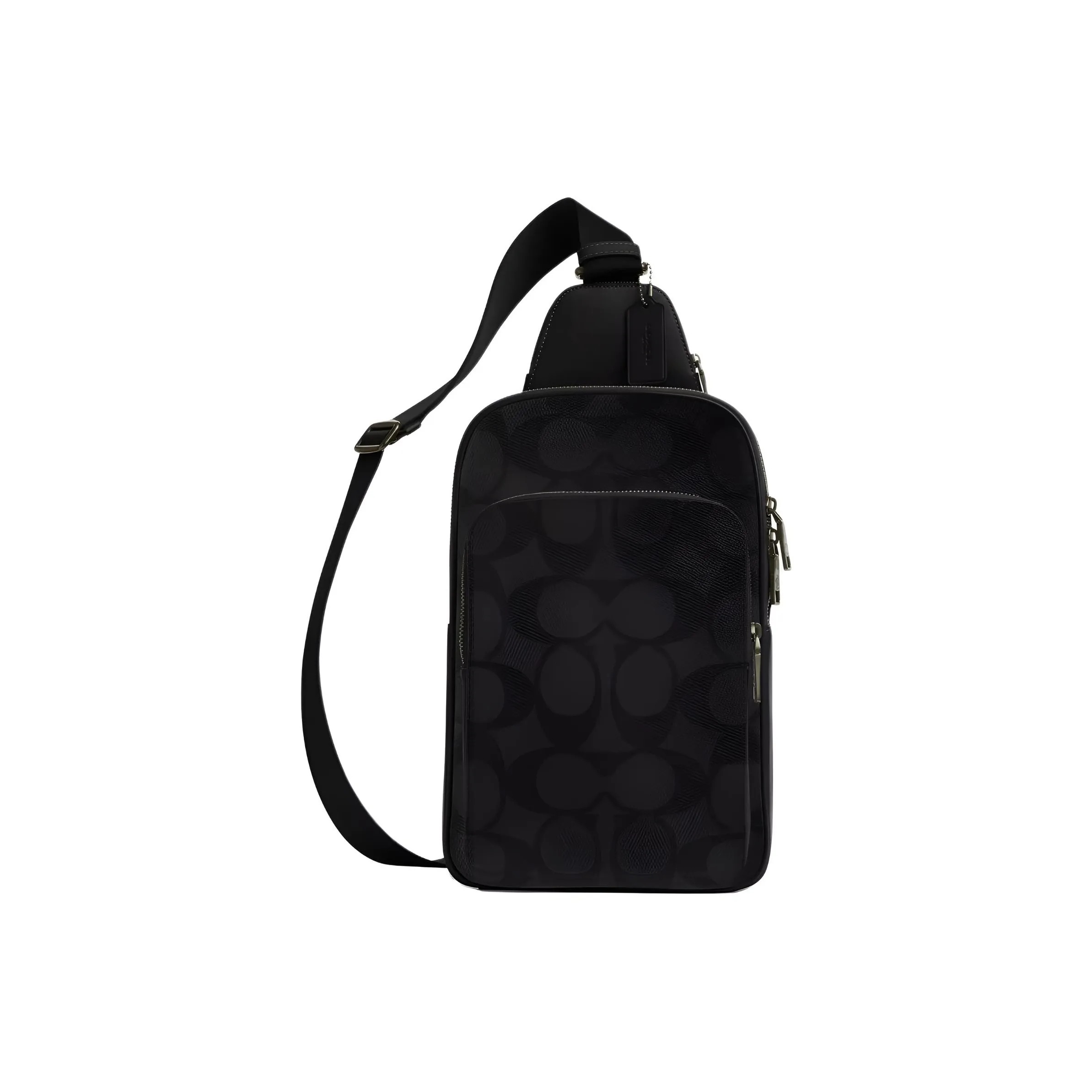 COACH ETHAN Покрытый холст Sling Сумка Маленькая Мужская Черная