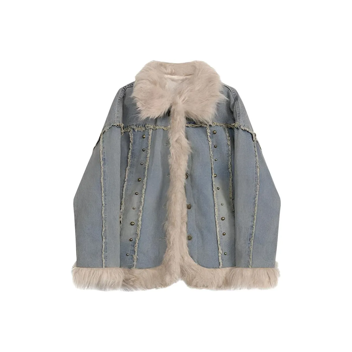 DITB Джинсовый синий Женские пуховики