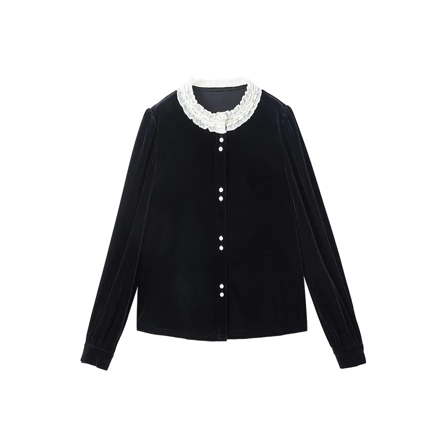 XIANGYING Черные Женские Рубашки