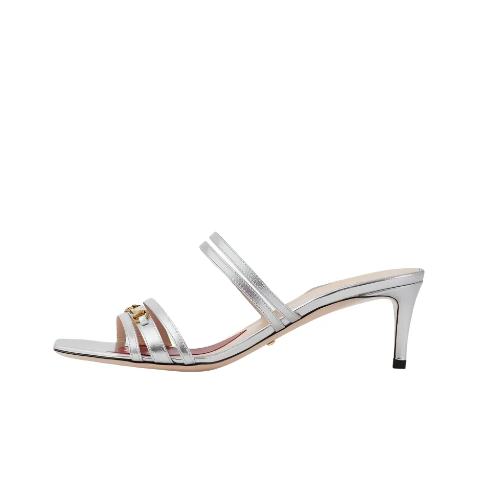 GUCCI Слипоны Женские Серебряные